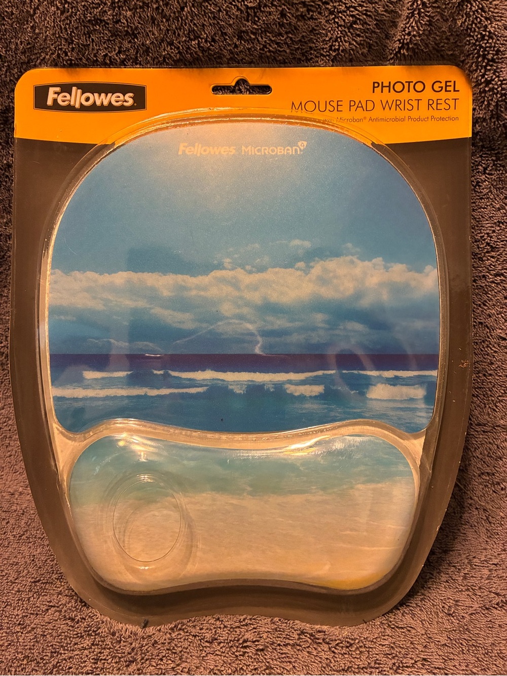 Fellowes Photo Gel Mouse Pad Wrist Rest - Ocean Print